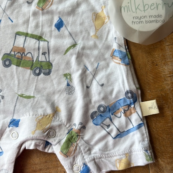 NWT Milkberry Baby Golf Romper 0-3m - Picture 3 of 5